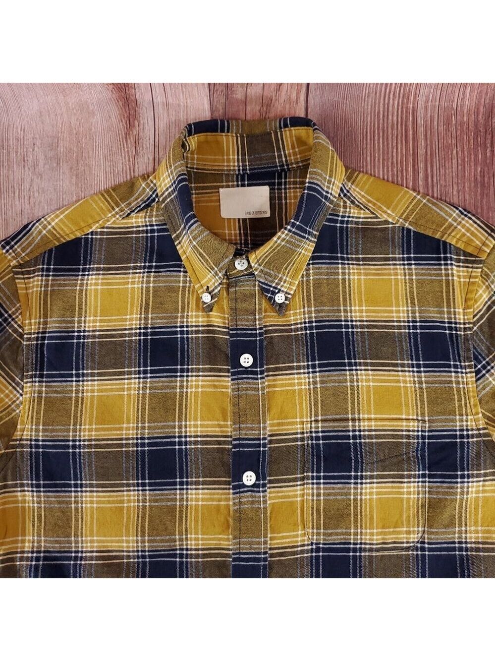 Band of Outsiders Mens Size 2 Medium Plaid LS Button Down Shirt USA Made - Picture 3 of 11